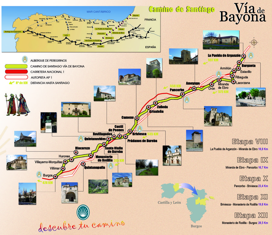 La Vía de Bayona a su paso por La Bureba